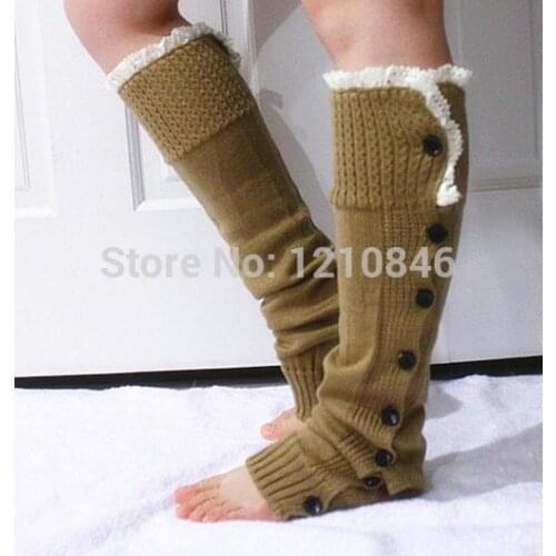 Free shipping Winter Leg Warmers for Women Fashion Gaiters Boot Cuffs Socks Women Warm White Womens Accessories 16pairs/lot