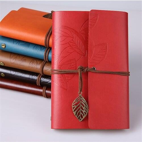 PU Leather Notebook Retro Spiral Notebook Diary Notepad Travel Journal Diary Planner Sketchbook School Supplies Stationery Gift