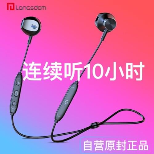 Langsdom L5C Bluetooth Headset 5.0 with Magnetic Switch Earbud Subwoofer Sports Bluetooth Headset Extra long standby HD call