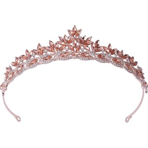 Charmelry Crystal Hairband Queen Bridal Tiaras Crown Rhinestone Diadem Pageant Veil Tiara Headband Wedding Hair Accessories