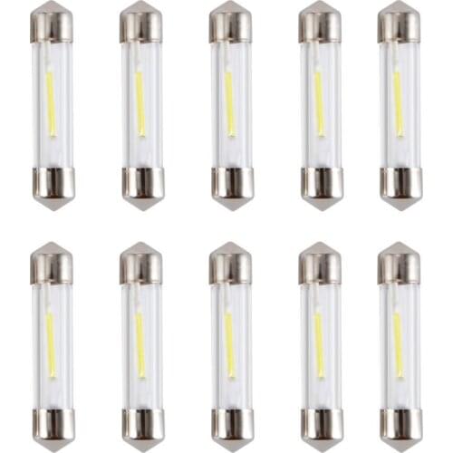 10 PCS LED Festoon Dome 36mm 31MM 41MM C5W LED Interior Car Light Bulbs Cold White Reading License Plate Lamp 12V led Light Bulb