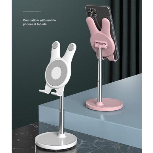 Rabbit Phone Holder Cute Bunny Desktop Mobile Phone Accessories Adjustable Hands Free Stands For IPhone Huaiwei Tablet