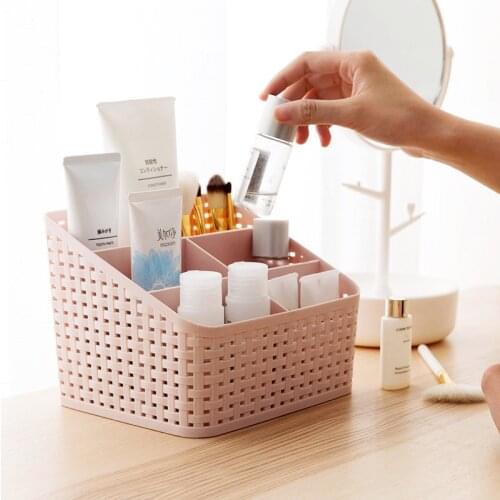 Lasperal Plastic Makeup Organizer 5 Grids Desktop Jewelry Storage Box Container Drawer Home Office Sundries Cosmetics Storage