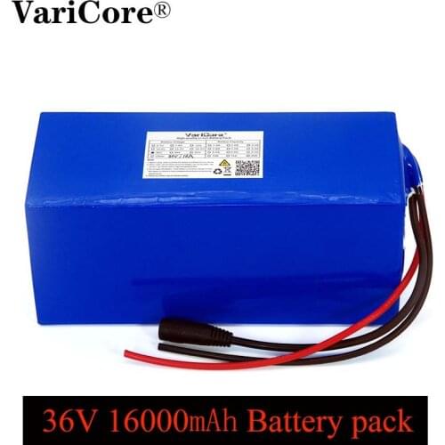 VariCore 36V 16ah 18650 lithium Battery pack and 800Watt 20A bms protection 16000mAh backup power supply