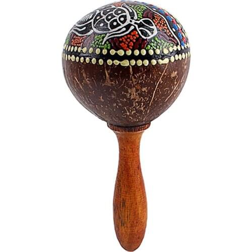 Maraca/ Coconut Shell Sand Hammer Shaker Hand Rattle Percussion Musical Instrument Toy Sand Hammer Percussion Toy Orff Instrumen