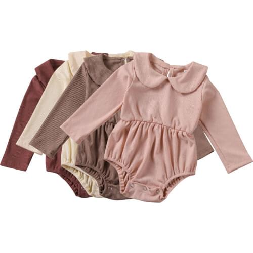 Cute Newborn Baby Girl Winter Warm Clothes Cotton Knitted Romper Jumpsuit Outfit