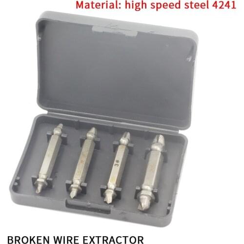 4 6pcs Damaged Screw Extractor Drill Bits Guide Set Broken Speed Out Easy out Bolt Stud Stripped Screw Remover Tool