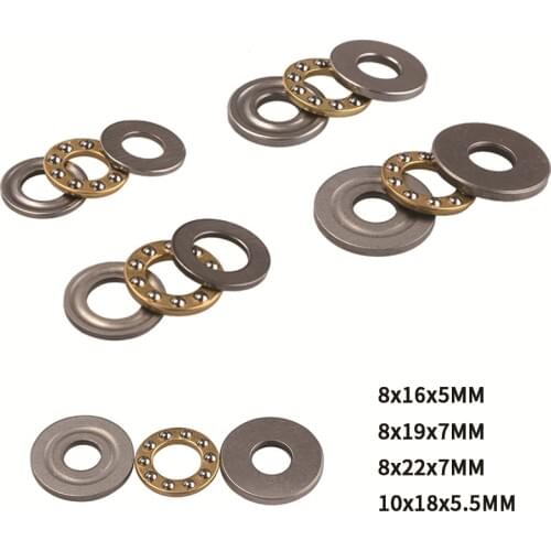 1Pcs High Precision Miniature Thrust Ball Bearings F8/F10 Metal Axial Ball Bearing Set 8mm/10mm for Hardware Accessories