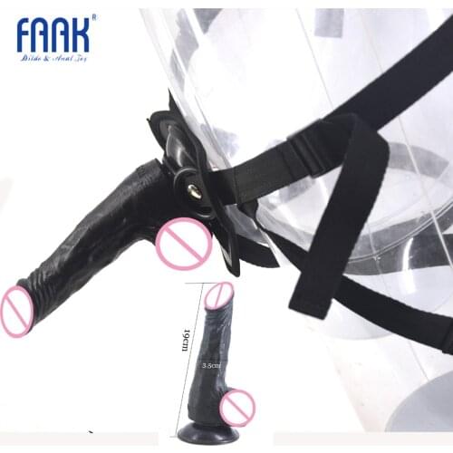 FAAK Cheap Strapon Harness Dildo Strap on Penis Suction Cup Adjustable Belt Sex Toys for Women Couple Flirting Sex Products