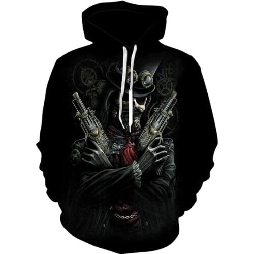 2020 new skull print hoodie sweatshirts spring and fall fashion mens and womens casual long-sleeved hoodies
