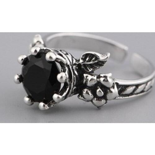 New Exquisite Silver Rings S925 silver inlaid antique style male style 100% real 925 silver women rings