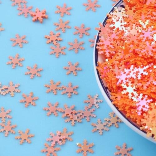 10g 9mm Sequins PVC Flat Snowflower Shape Loose Sequin Paillette Sewing Craft DIY Scrapbook Christmas Decoration Glitter Nailart