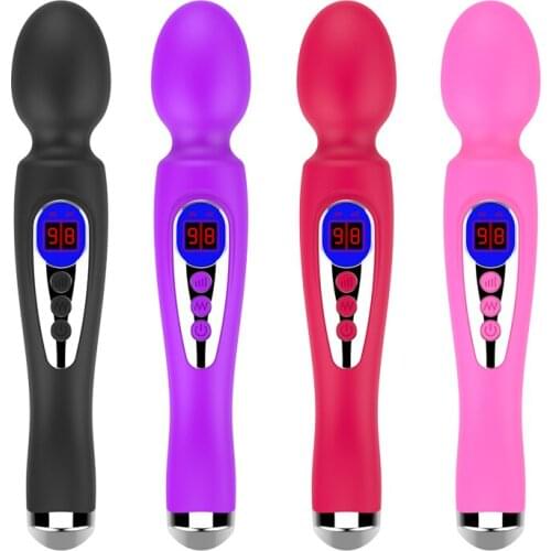 Rechargeable Magic Wand Massager AV Vibrator Stick Erotic Products Fidget Sex Toys for Woman Adults 18 Clit Intimate Goods Shop