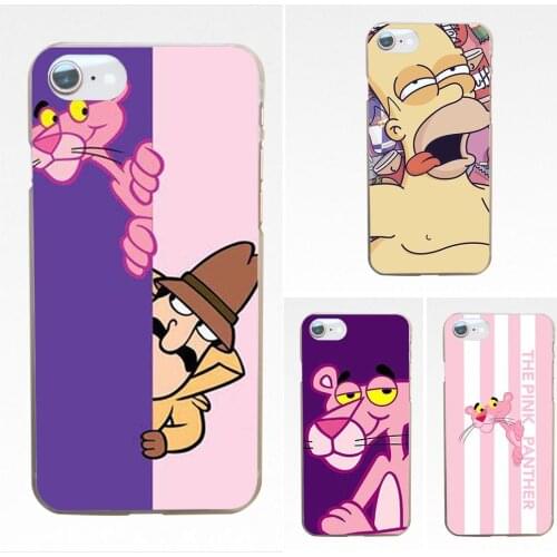For Samsung Galaxy S3 S4 S5 Mini S6 S7 S8 Edge Plus S9 S10 S20 Plus Transparent TPU Phone Case Cover Pink Panther