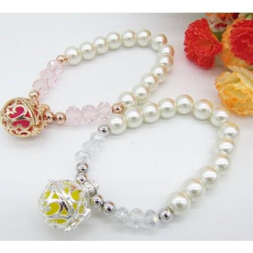 Various Styles Copper and Crystals Beaded Women`s Essential Oil Diffuser Charm Bracelets
