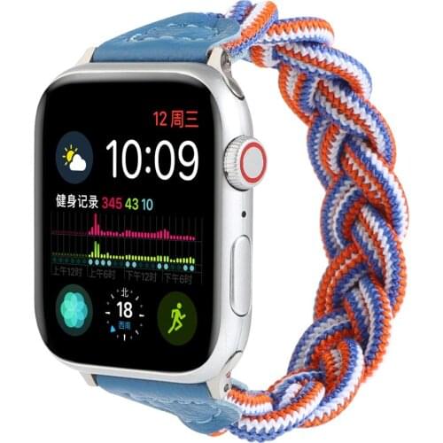 Fashion Wear Elastic Braided Rope Band For Apple Watch 6 SE 38mm 40mm 42mm 44mm Watchband Bracelet iWatch Series 3 4 5 Wristband