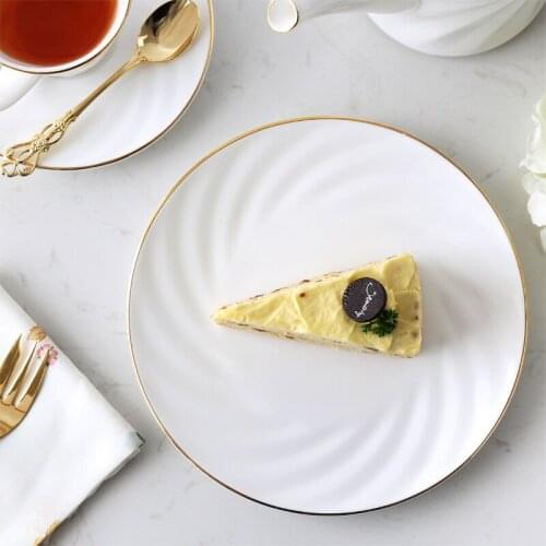 Wedding decoration Pastry plate dessert tea plate breakfast plate creative dessert cake dish ceramic European household