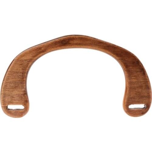 U Shape Wood Bag Handle for DIY Handbag Shoulder Bag Making Tool 28GD
