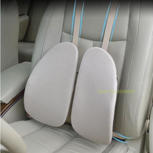 Universal Detachable Cleaning Car Seat Chair Back Massage Lumbar Support Waist Cushion Mesh Cushion Pad For Car Office Home