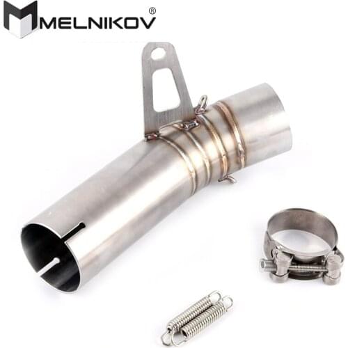 Motorcycle Exhaust Muffle Contact Middle Link 61mm pipe Slip On for BMW S1000RR S1000 RR 2010-2017