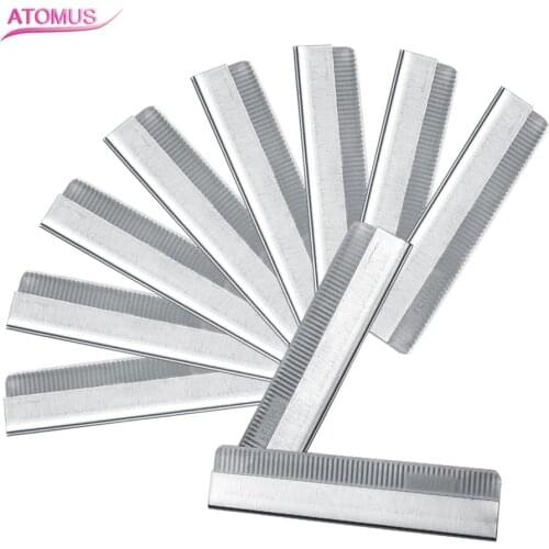 High Quality 10pcs/pack Eyebrow Trimmer Blades Eyebrow Cutter Equipment Super Feather Cut Special Platinum Coated Edge Razor Bla