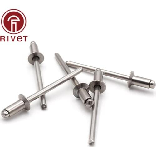 ISO 15984 M4.8*8/9/10/11/12/13/14/16/18mm Rivets 304 Stainless Steel Open End Countersunk Head Blind Rivets DIN EN 15984 10PCS