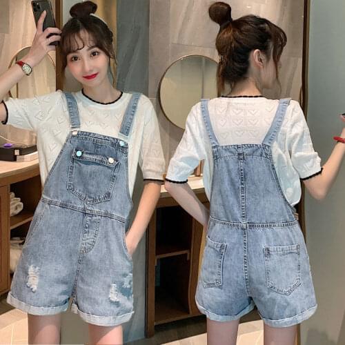 Women clothing denim fabric rompers summer overalls women playsuits suspenders shorts jeans women overalls summer rompers jeans