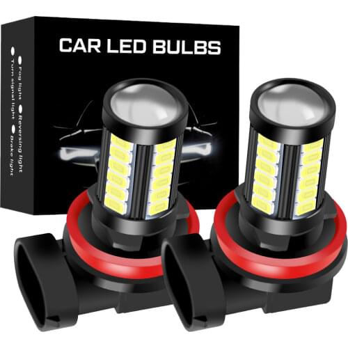 2Pcs H11 H8 9006 HB4 9005 PSX24W H16EU HB4 High Quality 5730 LED Auto Fog Lamp Car Anti Fog Light Bulb 6000K White Blue Yellow