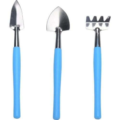 3PCS Mini Garden Tools Plant Pot Seedling Small Spade Shovel Rake Flowers Potted Plants Mini Garden Tool Seed Disseminators