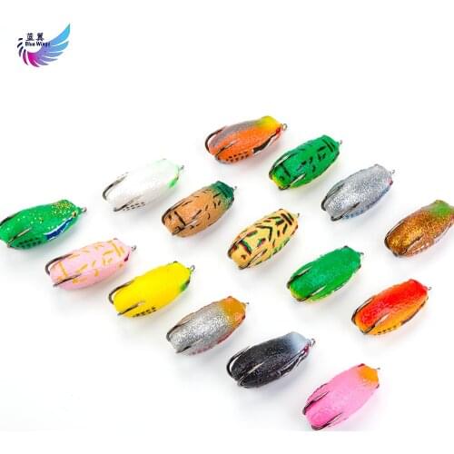 5PCS/combo soft bait long casting shot big frog for big black fish thunder game
