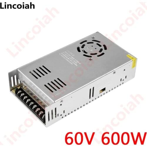 60V 10A 600W Switching Power Supply Driver Transformers AC110V 220V TO DC60V SMPS for Led Strip Modules Light CCTV 3D Printer