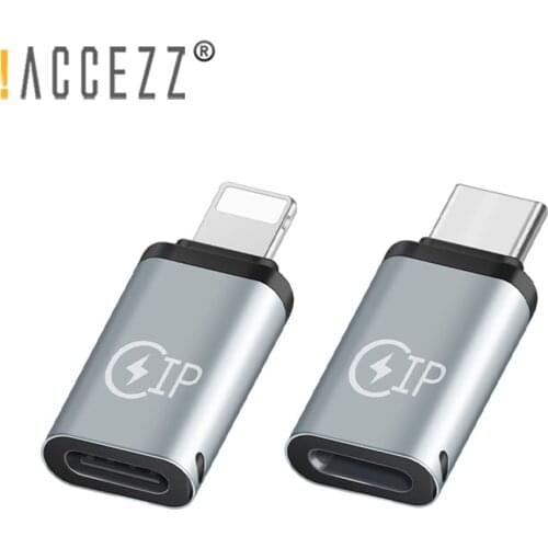 !ACCEZZ Mobile Phone Adapter USB 8 pin to USB C Charging Data Cable Converter For iPhone 12 11 Xiaomi Android Tablet Converter