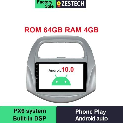 PX6 RAM 4GB ROB 64GB Android 10.0 Car Radio GPS for Chevrolet Spark 2018 2019 2020 Android Radio Car multimedia DVD with DSP