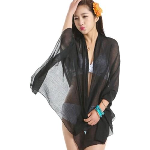 TDFunlive Free Shipping Sexy beach cover up womens sarong summer bikini cover-ups wrap pareo beach dress skirts towel 60*180cm