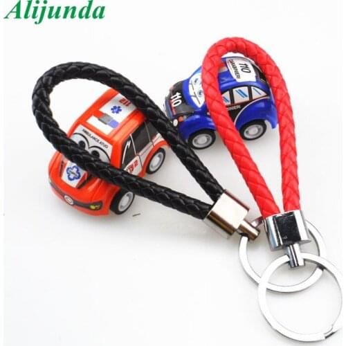 Creative Hand-woven Leather Rope Keychain Men Women Car Keyring for Jaguar Volvo S40 S60 S80 XC60 XC90 V40 V60 C30 XC70 V70