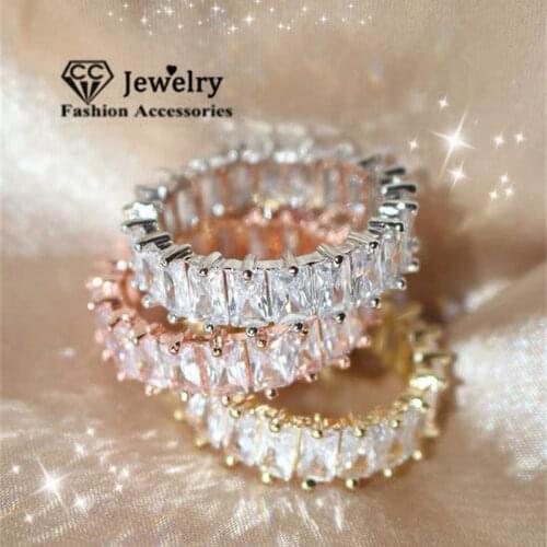 CC Silver 925 Engagement Womens Ring Vintage Wedding Luxury Rhineston Rings Fine Jewelry Accessories Gift Drop Shipping CC3130