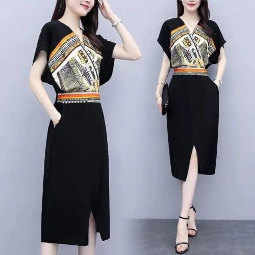 Летние платья с принтом Elvvqp China At AliExpress