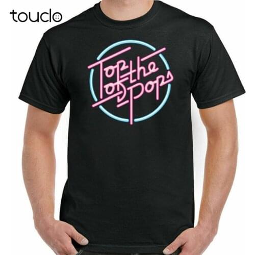 Top Of The Pops 60s Music Chart Pop Rock Star Retro Dance Black T-shirt S-6XL