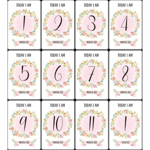 Baby Moment Cards Unisex Landmark Memory Milestone Photo Cards & Pregnancy & Key Age Markers Perfect Baby Shower Gift Drop ship