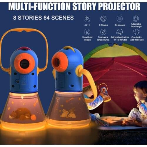 Starry Night Light Multifunctional Story Projector with 8 Fairy Tales Portable for Toddlers GK99