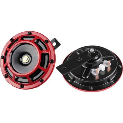 2PCS 12V Motorcycle Modified Horn Round Shape 400HZ Electric Blast Truck Tone Horn Accessories For Car P9I8 Asin Speaker
