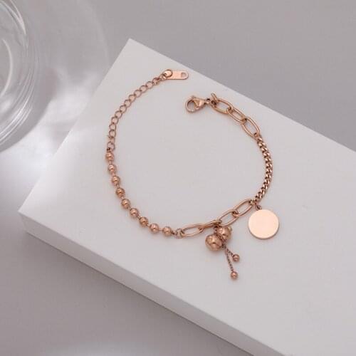 Fashion gourd Bracelet Punk Stainless Steel Bracelet Pendant Thick Chain Bracelet For Women Charm Bracelet Party Jewelry Gift