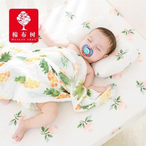 Muslin Gauze Baby Bed Towel Swaddle Wrap Bamboo Fiber Infant Bath Towel Blanket Newborn Cartoon Quilt Towel Stroller Sun Shade