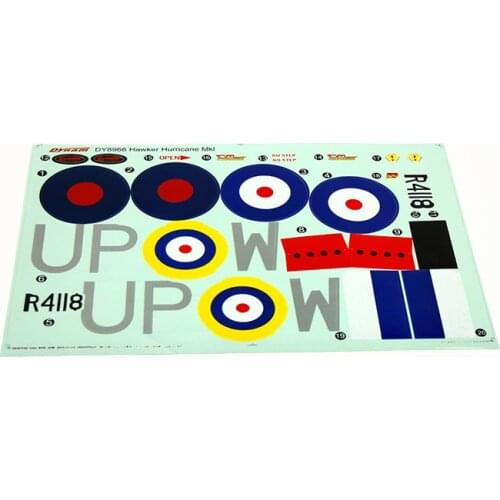 Sticker for Dynam RC Airplanes and RC Jets