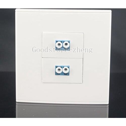 Wall Face Plate Dual Fiber Optical LC Cable Connector Coupler Socket Faceplate