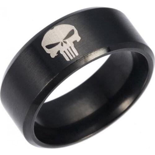 Stainless Steel 007 Ghost Ring Mens Ring New Fashion Metal Ring Accessory Party Jewelry Three Colors Size 7-12