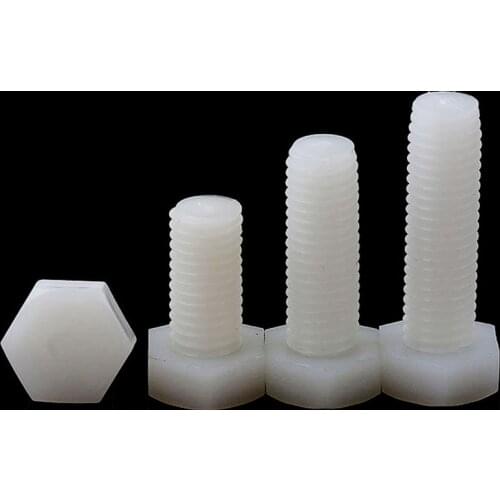 Nylon Outer Hexagon Plastic Screw Insulated Nylon Hex Bolt M3 M4 M5 M6