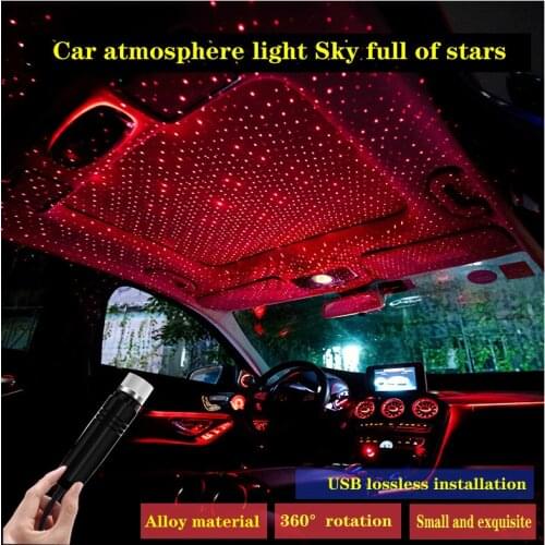New product all aluminum led voice control car usb starry sky laser projection decorative light roof starry sky home bar atmosph
