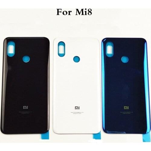 Original New 3D Glass For Mi8 Battery Cover Case Spare Parts For Xiaomi Mi8 Mi 8 Battery Back Cover Door Phone Housing Case