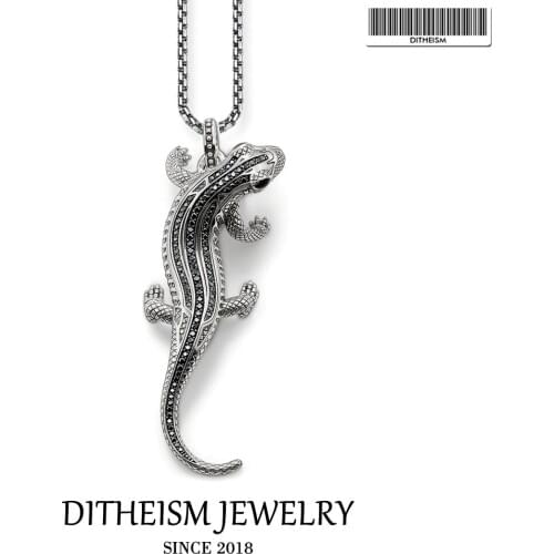 Link Chain Necklace Salamander , 2018 New Fashion 925 Sterling Silver Jewelry European Punk Gift For Men Women Boy Girls